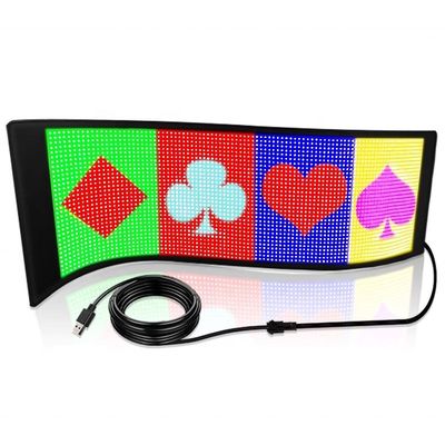 Mini pantalla LED flexible de 12 * 48 píxeles pantalla de matriz de puntos blandos programable para interiores