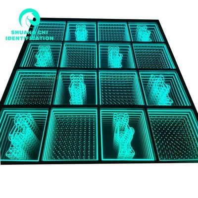 Personalización de interiores y exteriores Luz y sombra tecnológica Infinity Floor Neon Mirror