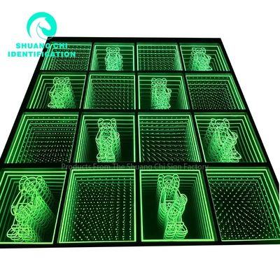 Personalización de interiores y exteriores Luz y sombra tecnológica Infinity Floor Neon Mirror