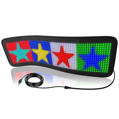 Pantalla LED flexible con paneles de matriz HD de color completo Control de APP de ventana trasera suave Signo de coche
