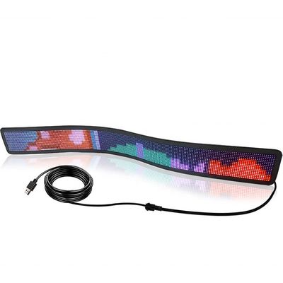 Señal de automóvil de tienda LED personalizable con control de aplicaciones 5 mm Panel de pitch de píxeles Tamaño 672x122mm