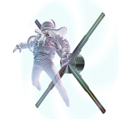 Publicidad del metro Ventilador de hologramas 3D con conectividad de tarjeta SD APP y batería recargable