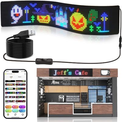 390x107mm Mensaje de desplazamiento programable Display flexible de pantalla LED Signo para el aeropuerto
