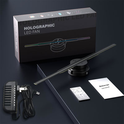 Publicidad 3D en interiores Holográfico Led Fan 45 cm LED Light Display con control de la nube
