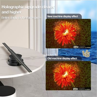 Publicidad 3D en interiores Holográfico Led Fan 45 cm LED Light Display con control de la nube