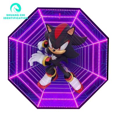Fuente de alimentación de CA 3D Holograma Fan Infinity espejos LED para 300000 horas de vida útil