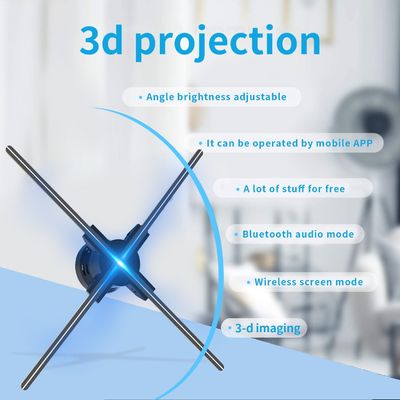 Estrategia publicitaria con un ventilador holográfico de 52 cm con resolución 512P y 4 hojas