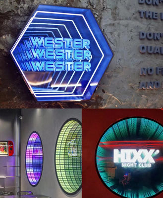 Espejos LED de ventilador de holograma 3D personalizados con 300000 horas de vida útil