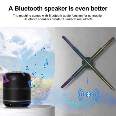 Proyector de pantalla holográfica 3D 52cm 4 cuchillas LED Fan Holograma de publicidad pantalla WIFI