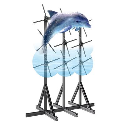 Función de empalme 1800 Brillo LED Fan Proyector de hologramas 3D para pantalla de pared