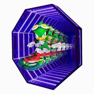 Decoración Neno luces de publicidad luces publicidad holograma 3D LED ventilador