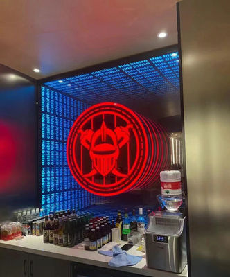 Holograma de espejo de abismo 3D Infinity Light Box Tabla de señalización con personalización de tiras LED