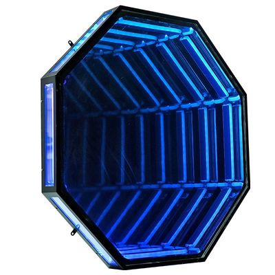 Luces de neón espejo infinito espejo abismo diseño personalizado para la fiesta decoración del hogar en el interior