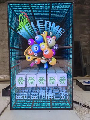 Infinite Visual Art Light Box Melle Abyss Mirror 3D Luminous Letter Logotipo cartelera de neón