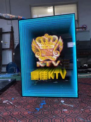 3D Abyss Mirror Neon Acrílico Letras luminosas con luces Neno Delicado tamaño personalizado