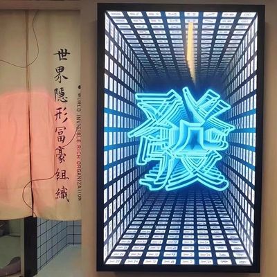 Mini LED y luces de neón espejo infinito letras de luz acrílica con fijación de tornillo