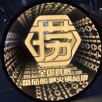 Decoración de interiores Espejo LED Iluminación luminosa personalizada para diseños personalizados Espejo ilimitado