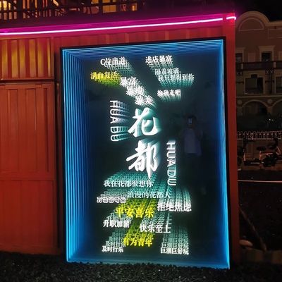 Diseño de arte moderno Espejo LED de acero inoxidable con personalización ilimitada de brillo RGB