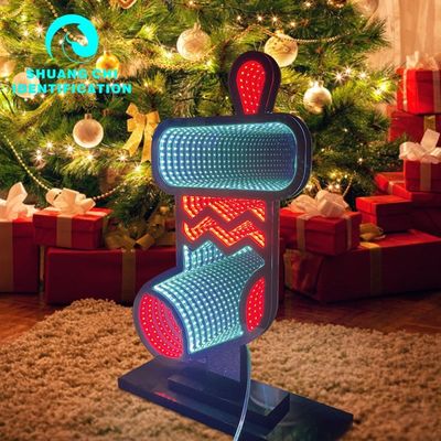 Decoración para el hogar hombre de nieve luz espejo infinito con 1000lm flujo luminoso y cable de alimentación